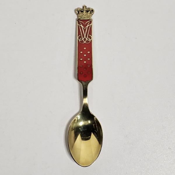 1960 Anton Michelsen Danish Royal Wedding Gilded Sterling Silver Commemorative Spoon (48g)