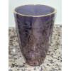 Image 3 : PICKUP IN NORTHFIELD - Art Glass Decorated Vase With Gold Rim 9.5" x 6.5" Excellent Cond - See Pics 