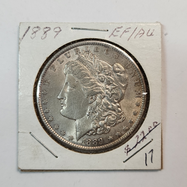 1889 Silver Morgan Dollar - 90% Silver U.S. Coin 