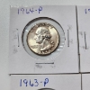 Image 2 : 8 Assorted Years United States 90% Silver Washington Quarters - Face Value: $2.00