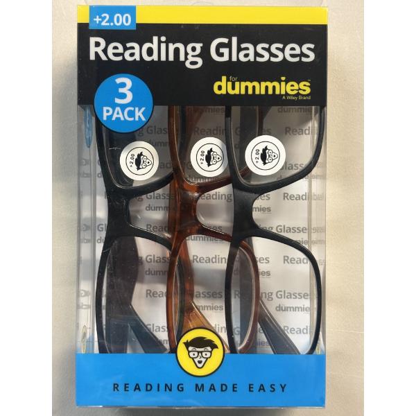 Brand New - Stylish 3 Pairs - Reading Glasses +2.00