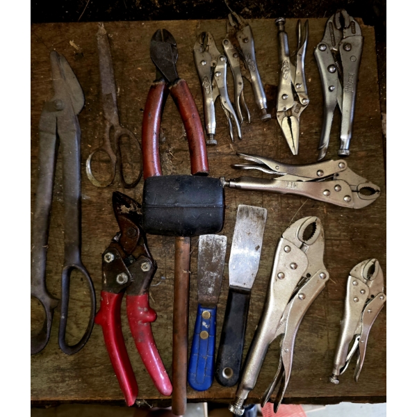 Assorted Shears, Vise Grips and More