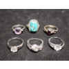 Image 1 : Gorgeous Sterling Silver Rings Ft. Turquoise Stone & More Weighing Total of 22.4 Grams