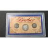 Image 1 : Barber Coin Collection Display - 1912-D, 1914- P Barber Silver Dime & 1904 Barber Silver Quarter