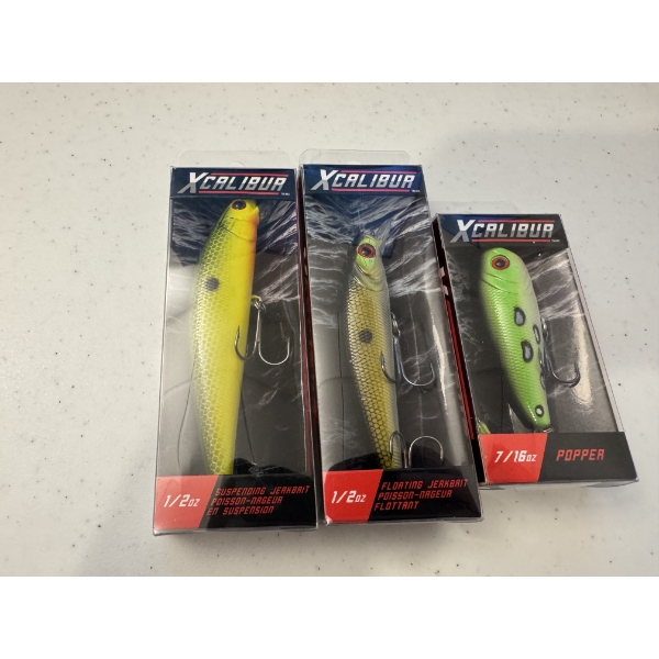 3 - Brand New Xcalibur Fishing Lures - New In The Box