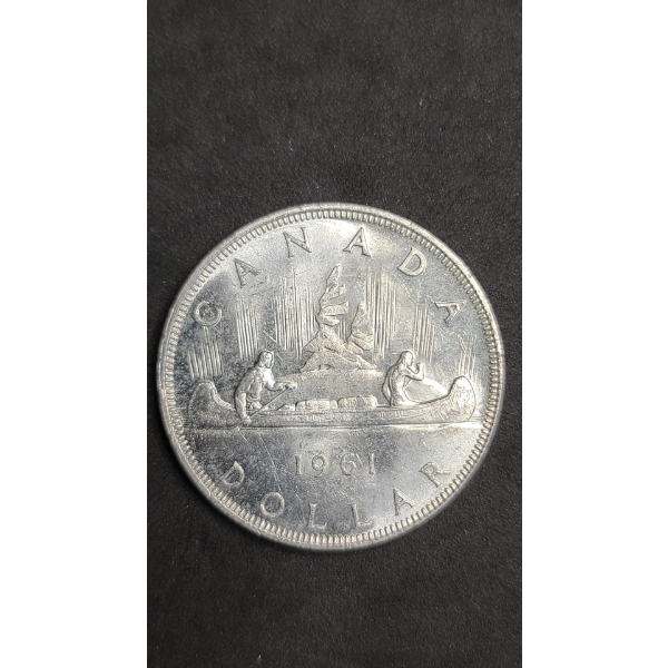 1961 Canadian 80% Silver "Voyageur" Dollar 