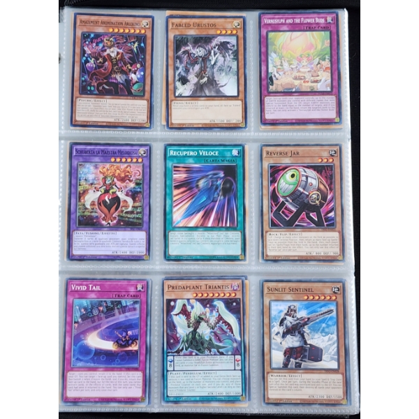 18 Asstd Yu-Gi-Oh Trading Cards Including Holo's ~ Binder Page, Various Years, Rarities & Conditions