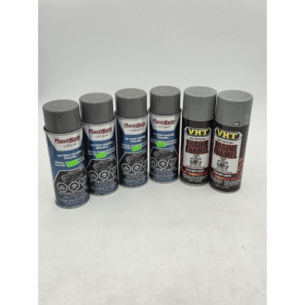 Six Brand New 13.5oz VHT Flame Proof High Temp Spray Paint 4-New Ford Gray 2-Ford Gray
