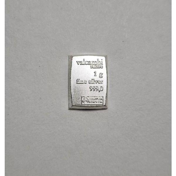 Valcambi Suisse 1 Gram .999 Fine Silver Bar - Mint Condition