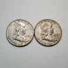 Image 1 : Two 1953-D United States 90% Silver Franklin Half Dollars - FV: $1.00