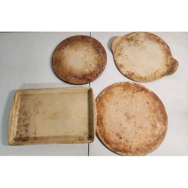 Lot of Pampered Chef Stoneware Baking Pieces