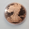 Image 1 : Walking Liberty Design 5 AVDP Ounce .999 Fine Copper Round - in Capsule