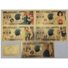 Image 1 : Set of Studio Ghibli 24K Gold Foiled Nippon Ginko Notes - 5ps plus COA