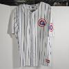 Image 1 : Marvel Captain America Steve Rogers 41 White Pinstripe Baseball Jersey BoxLunch Exclusive - Size L