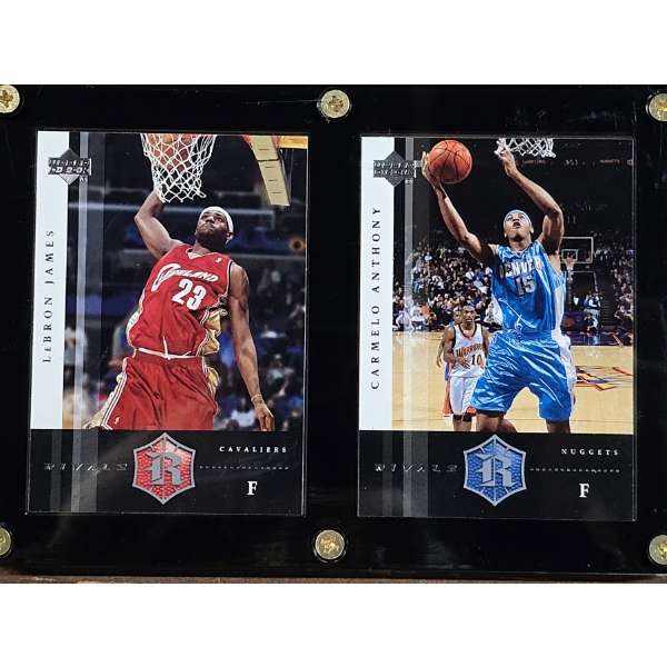2-Card Set LeBron James Upper Deck Rivals 5 & Carmelo Anthony Upper Deck Rivals 26