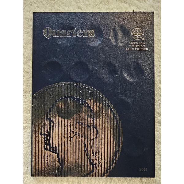 Official Whitman Plain Quarters Coin Folder with 13 90% Silver Quarters AFV $3.25
