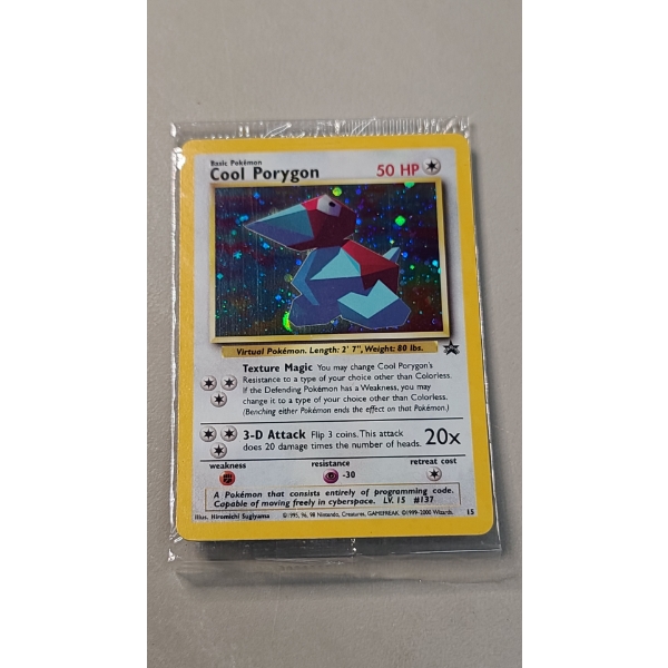 Sealed Pokemon TCG Cool Porygon Wizards Black Star Promo Holo #15 Card