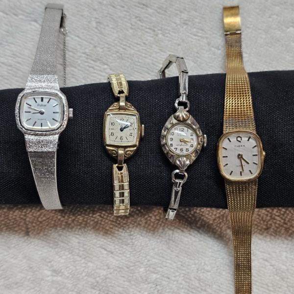 Four Vintage Women's Cocktail and Dress Watches