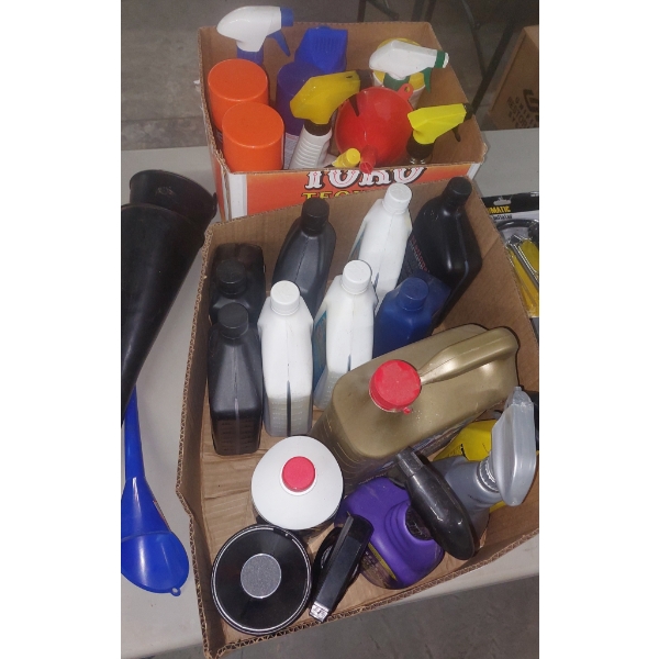 Lot Of Assorted Motor Oil, Automotive fluids & Cleaning supplies