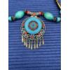 Image 2 : Very Unique and Cool Looking Chunky Necklace! Gorgeous Turquoise, Red & Brown Colors! Costume Neckla