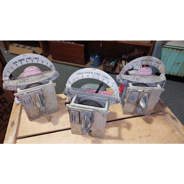 Vintage Parking Meter Movement Lot 3 Pcs - Interior Mechanisms Only
