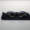 Image 2 : Vintage Oakley Half Wire Style Sunglasses Silver Frame Blue Iridium Lenses 57-18 w/ Microfiber Bag