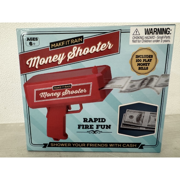 Brand New Make It Rain Money Shooter With 100 Bills - New In Box
