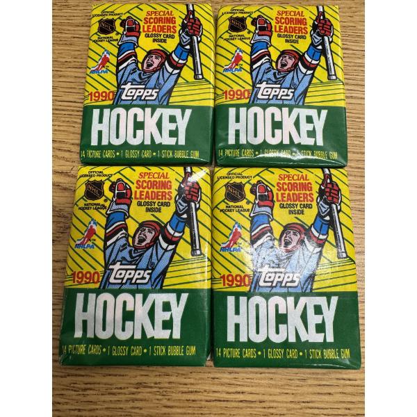 4 - 1990 Topps NHL Hockey Wax Packs Hockey Cards - 14 Cards Per Pack