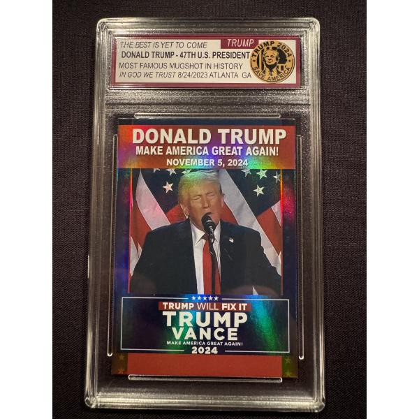 2024 Donald Trump Vance Save America Presidential Campaign Card - Graded Trump 10