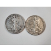 Image 1 : Two Walking Liberty 90% Silver Half Dollars: 1936 & 1940 FV: $1.00