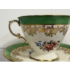 Image 5 : 2 Gorgeous Teacups - Green Outline & Floral Pattern - Floral - Rosina Fine Bone China