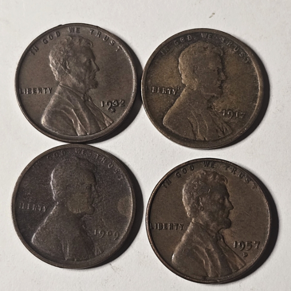 (4) Wheat Pennies