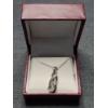 Image 1 : Stunning Sterling Silver Necklace & Diamond Pendant By Helzburg Diamonds - 3.5 Grams - About 20"
