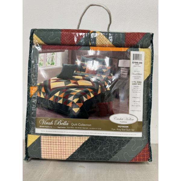 Virah Bella Cricket Hollow 3 Piece King Size Quilt Set