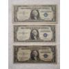 Image 1 : Three Assorted $1 Silver Certificates Including A 1957 & Two 1935 Notes - One 1935 is in particularl