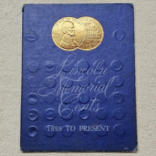 Partially Filled Whitman Lincoln Memorial Cent Coin Folder FV: $.58