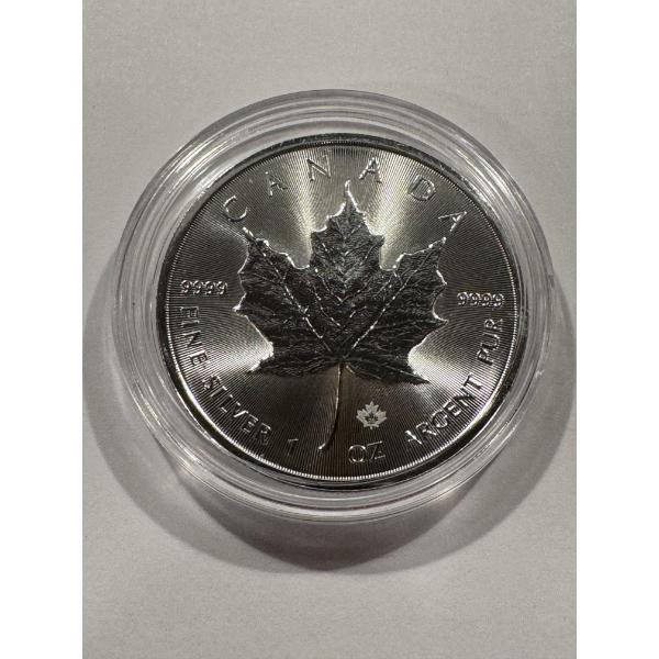 2026 King Charles Canadian Maple Leaf .9999 Fine Silver Troy Ounce Coin In Holder - Mint Condition