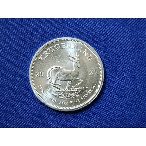 2022 South African Krugerrand 1 oz .999 Fine Silver Coin 