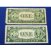 Image 6 : x2 United States Blue Seal $1 Silver Certificates *STAR NOTES*: Series 1935 E - FV: $2.00