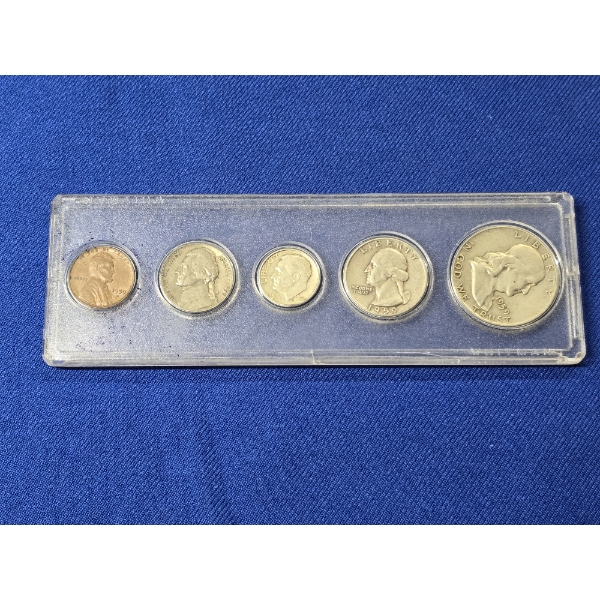 United States 1959 Coin Set 5 Coins in Plastic Holder