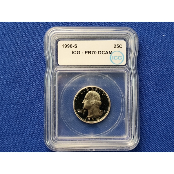 1990-S Washington Quarter ICG PR 70 DCAM