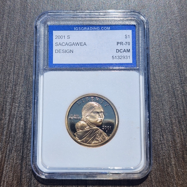 2001-S Sacagawea $1 Coin IGS PR 70 DCAM
