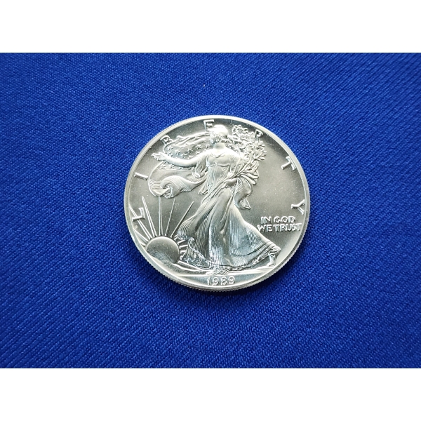 1989 $1 Silver American Eagle - 1oz Fine Silver