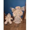 Image 1 : Excellent Condition 12" Lighted Snow Fam, Three 17" Hallmark Snow Angels, & Two White Snowmen