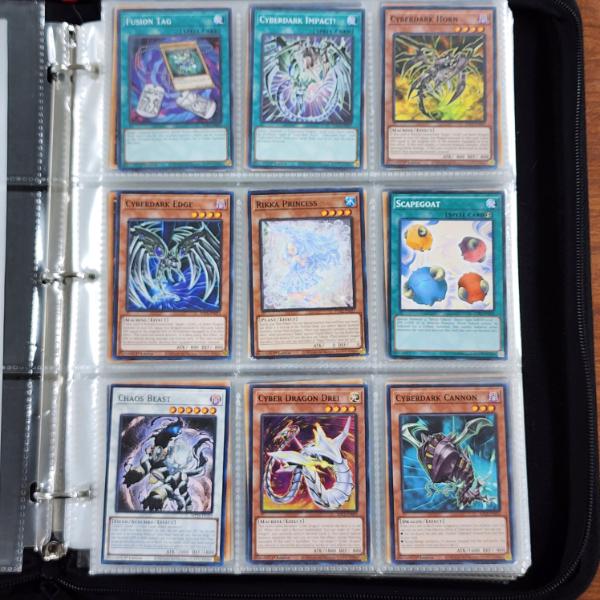 18 Asstd Yu-Gi-Oh Trading Cards Including Holo's ~ Binder Page, Various Years, Rarities & Conditions