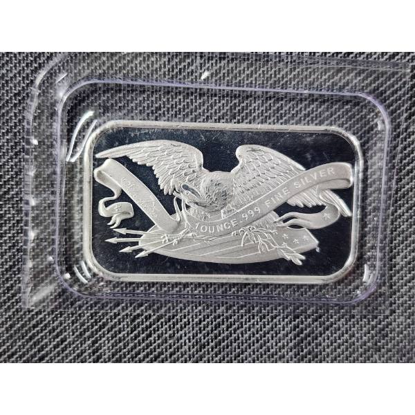 Silver Towne 1 Ounce .999 Fine Silver Eagle Bar 
