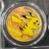 Image 5 : Pokemon Two Coin Copper Round Set ~ 2 OUNCES OF COPPER ~ Ft. Pikachu & Eevee in Nice Display Case