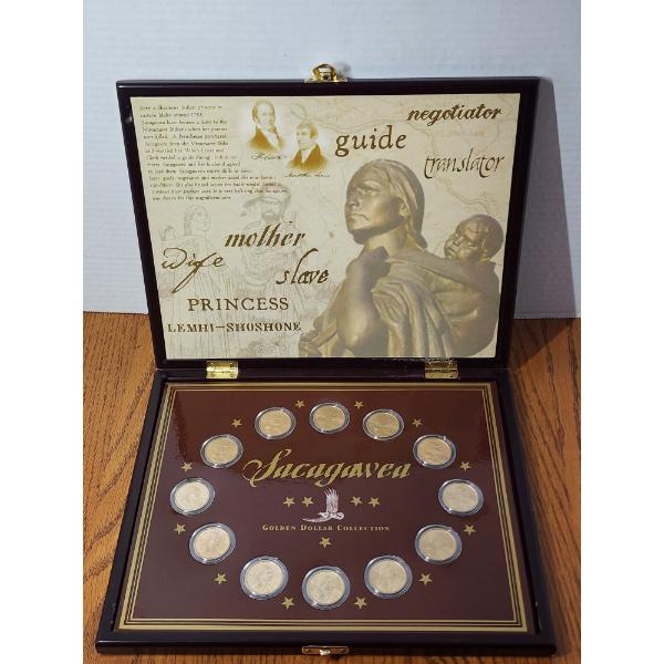 Sacagawea Golden Dollar 12-Coin Collection With Display 2000-2005 