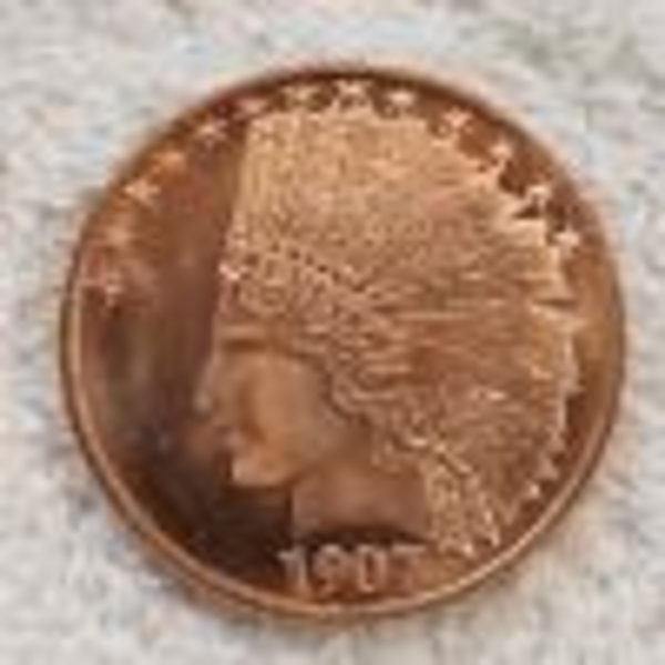 1 AVDP Oz. Copper Indian Round