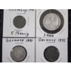 Image 2 : Lot of 6 Assorted German Coins Dating Back to 1922 Including War Time Coins!